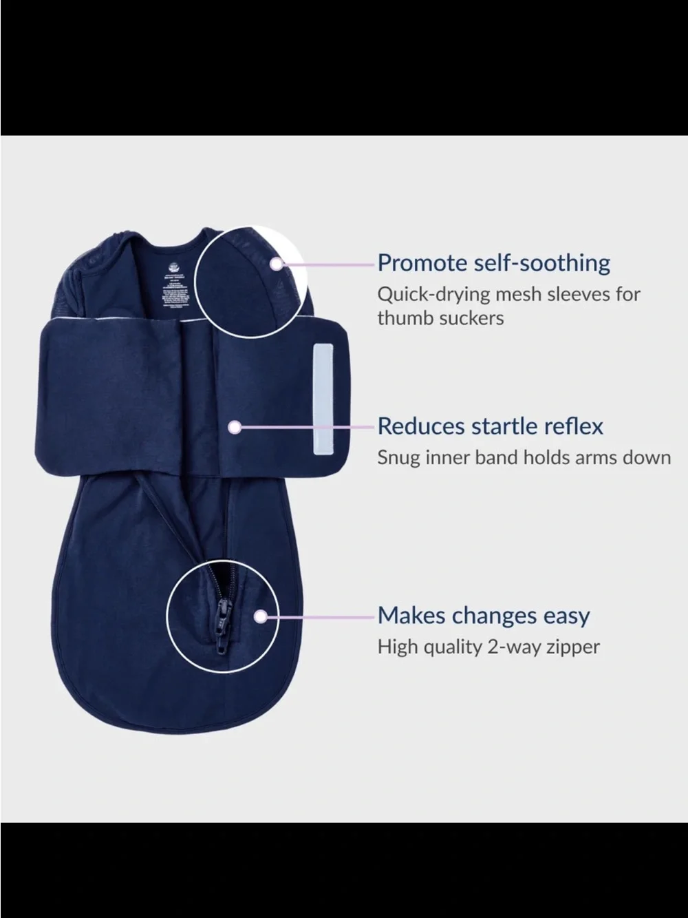 Nested Bean Zen One Classic Infant Sleep Sack Swaddle 3-6 Months
